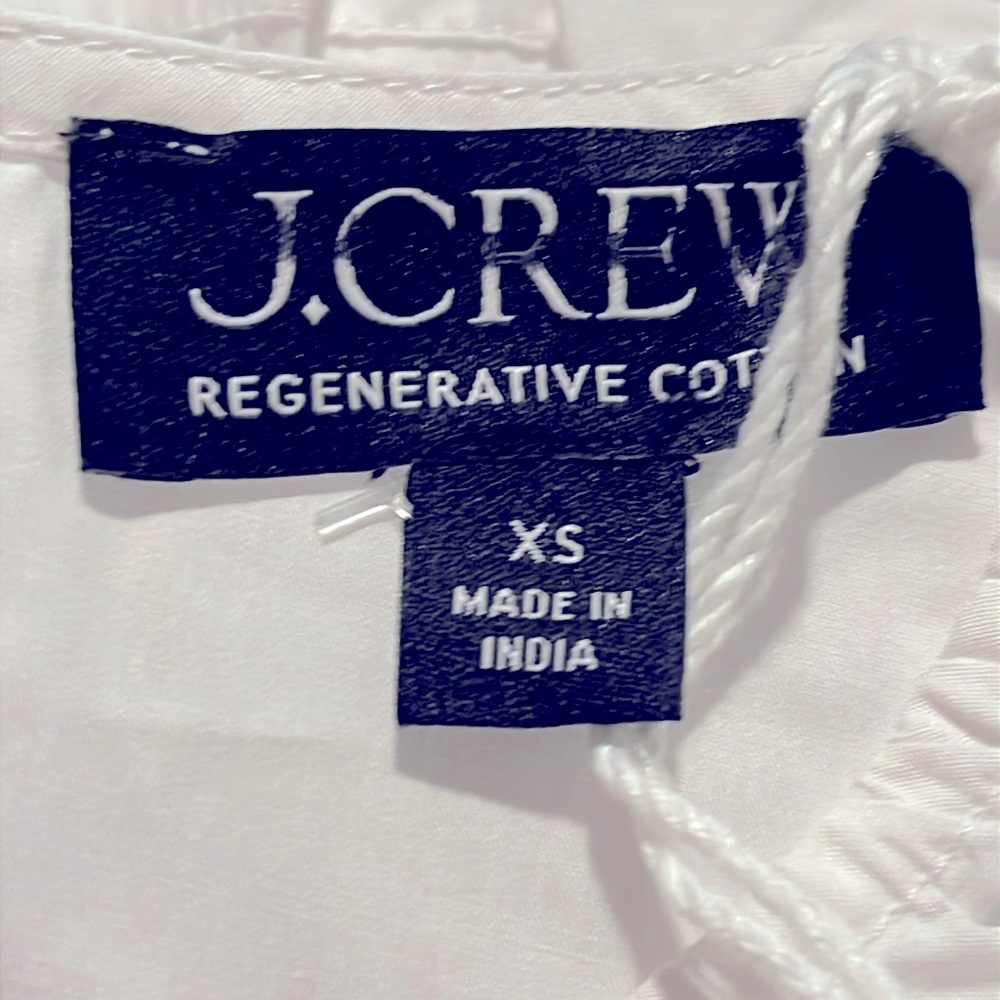 J Crew Hyacinth Top in Cotton Poplin in White Size XS NWT - Picture 10 of 10